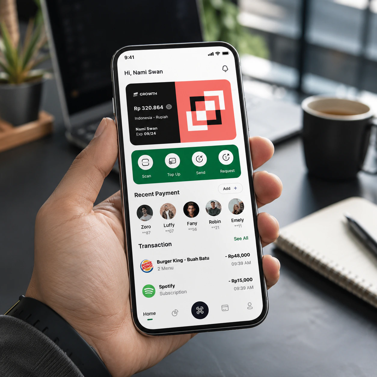 Finance mobile app design